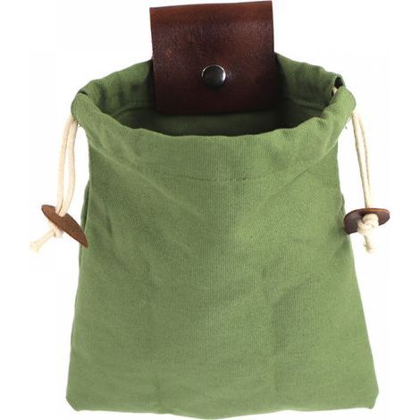 (Green) Foldable Fruit Picking Pouch Oxford Cloth Fruit Picking Bag Heavy Duty Tool Bag with Leather Cover for Outdoor Camping/Picnic/Hiking (1/4)