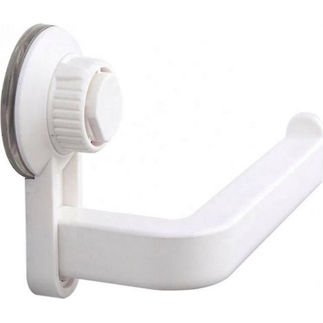 Wandmontierter Toilettenpapierhalter mit Saugnäpfen, abnehmbar, weiß