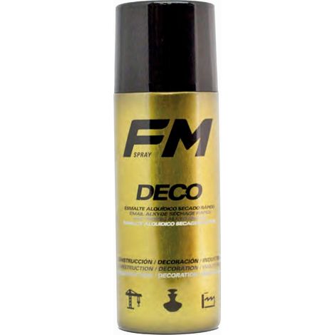Bombe de peinture aérosol dorée 400ml – Finition résistante aux intempéries – Pour décoration intérieure et extérieure – Fm Spray