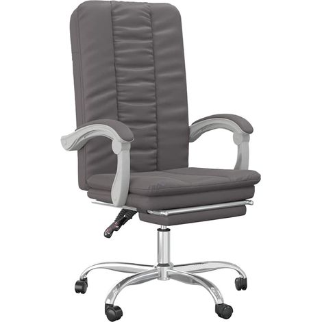Maison Exclusive - Bürostuhl mit Liegefunktion Grau Kunstleder (1/5)