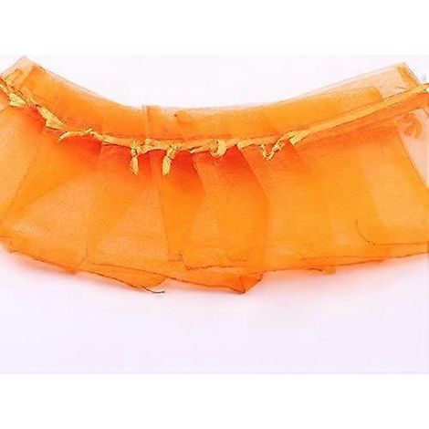 Sac en organza pour bijoux, sac en filet transparent à cordon coulissant avec emballage créatif multicolore, idéal pour cadeaux de mariage, bonbons, sacs de sable et loisirs créatifs de Noël. (1/2)