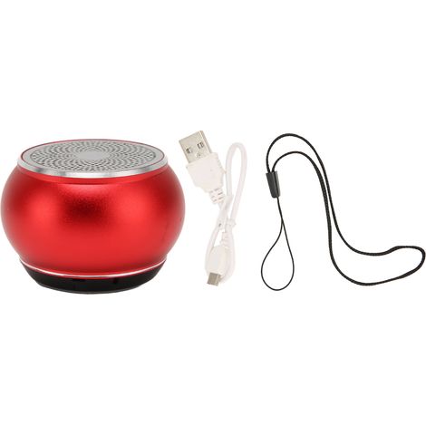 Enceinte Bluetooth portable avec radiateur de basses personnalisé, design élégant, étanchéité IP67, la mini-enceinte idéale pour la douche, la chambre, le vélo et la voiture. (Rouge) (1/5)