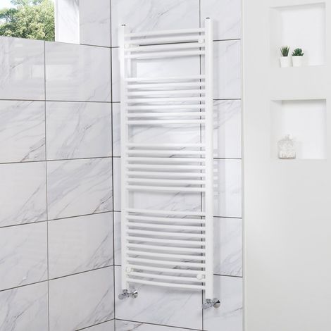 WarmeHaus Curved Heated Towel Rail White 1500x600mm