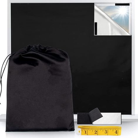 Verdunkelungsstoff 100 x 145 cm, tragbar, mit Magnetverschluss, kein Bohren erforderlich, Verdunkelungsfenster, Oxford 420D