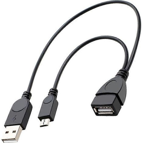 Câble adaptateur USB femelle vers micro-USB OTG pour la connexion de périphériques