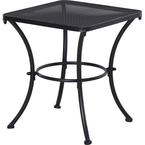 Table de jardin noire 45x45x50 cm – Métal, terrasse/jardin