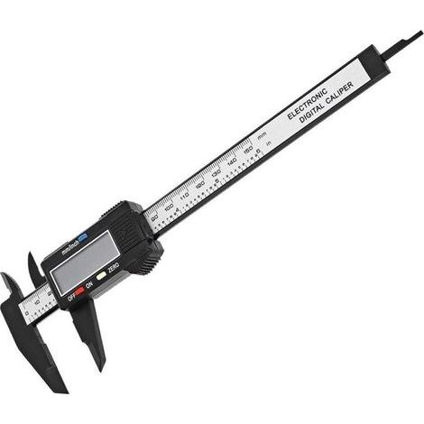 1 Stück elektronischer Messschieber mit großem LCD-Display, 150 mm, digitales Mikrometer mit Millimeter/Zoll-Umrechnung (1/5)