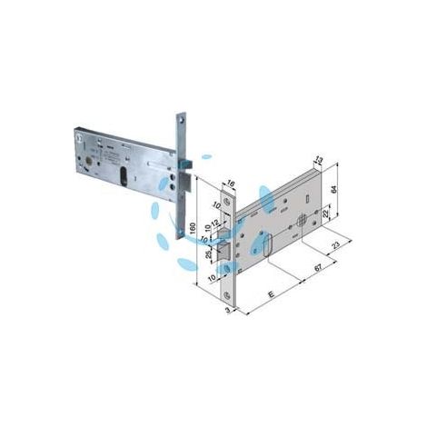 ELETTROSERRATURA DA INFILARE PER FASCE MM.64 H 304 - mm.80 (30480010)