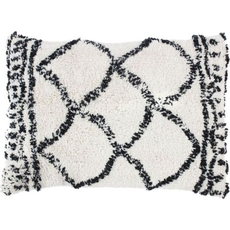 BERBERE LOSANGE - Coussin style berbère naturel 60x40 (1/5)