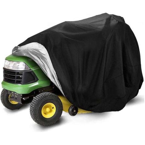 Housse de protection pliable pour tondeuse à gazon, imperméable et résistante, protection UV et poussière, avec sac de rangement, pour équipement de jardinage extérieur, polyester soyeux, noir 1831371 (1/4)