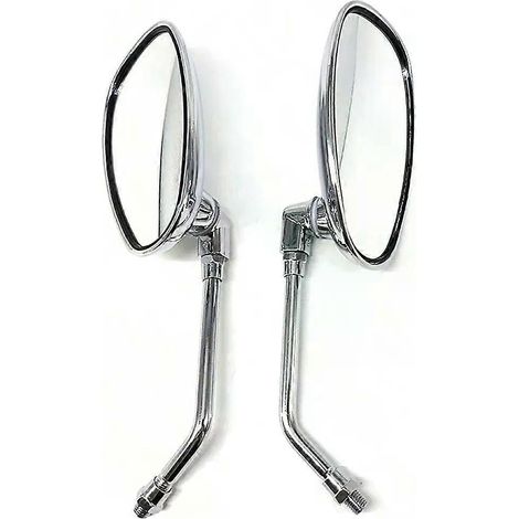 paire de rétroviseurs universels argentés pour moto, avec filetage de 10 mm, compatibles avec la plupart des modèles JXLGV. (1/5)