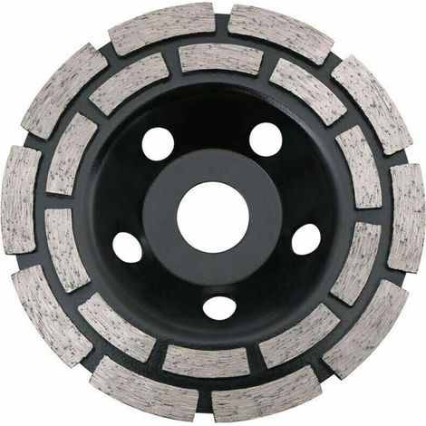 1 disque diamant 125x22,23 mm, meulage béton pierre granit chape, double rangée, universel