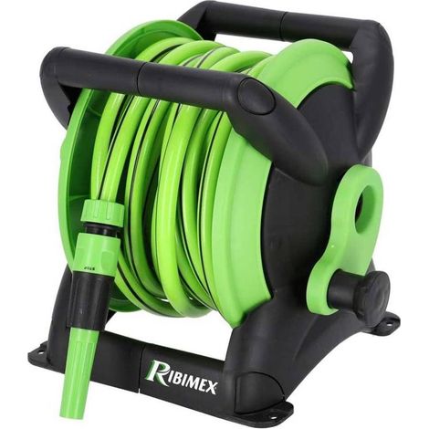 Dévidoir Tuyau Arrosage Portable 15m 12,5mm - Équipé pour Utilisation Facile - Pratique et Léger - D-Work