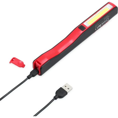 LED-Werkstattlampe, LED-Arbeitsleuchte, batteriebetriebene Werkstattlampe mit Handlampe und Taschenlampe, mit magnetischer USB-Taschenlampe