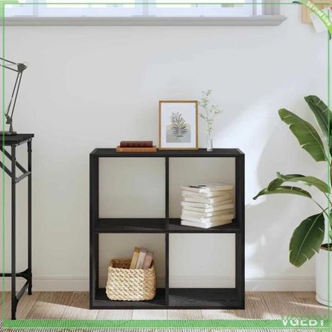 Bibliothèque - Chêne noir - Bois d'ingénierie - 68,5 x 32 x 68,5 cm - 1 étagère (1/5)