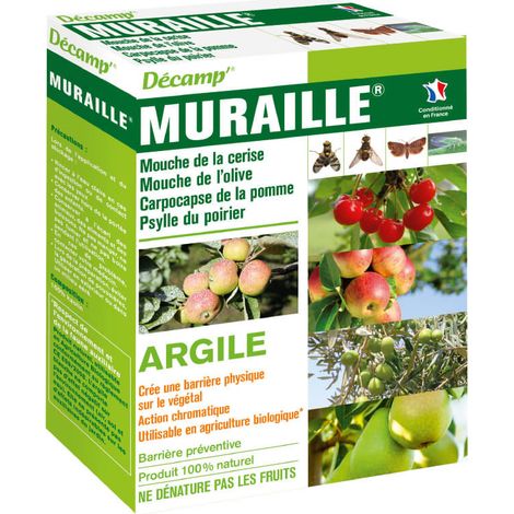 Argile blanche contre la mouche de la cerise, de l'olive, psylle du poirier