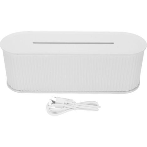 Eosnow Duftdiffusor, Tischluftbefeuchter, Duftspender für ätherische Öle, für Schlafzimmer und Büro, 7 Farben, Flammentimer, Weiß