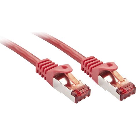 LINDY 47366 RJ45 Patchkabel CAT 6 S/FTP 5.00 m Rot 1 St.