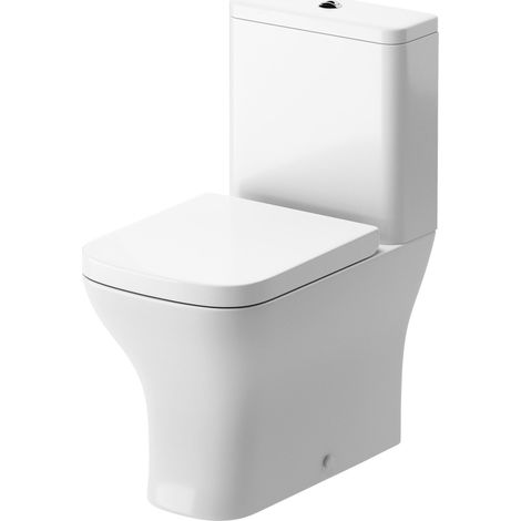 Signature Aztec Rimless Fully Back to Wall Close Coupled Toilet (inc Soft Close Seat) (1/3)