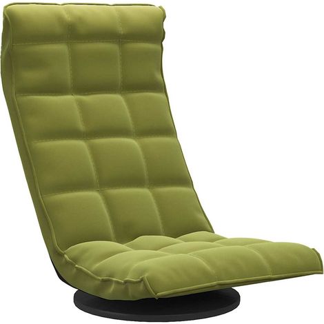 Maison Exclusive - Sedia da Pavimento Girevole Verde Chiaro in Velluto (1/5)
