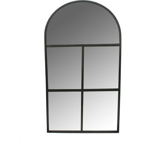 Archway Outdoor Mirror - Glass - L1.5 x W50 x H90 cm - Natural Black
