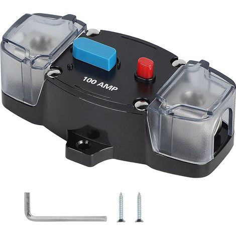 Disjoncteur 100A Circuit Breaker 12v-48v avec Réinitialisation Manuelle, Disjoncteur pour Voiture, Système Audio/Vidéo de Bateau (1/5)