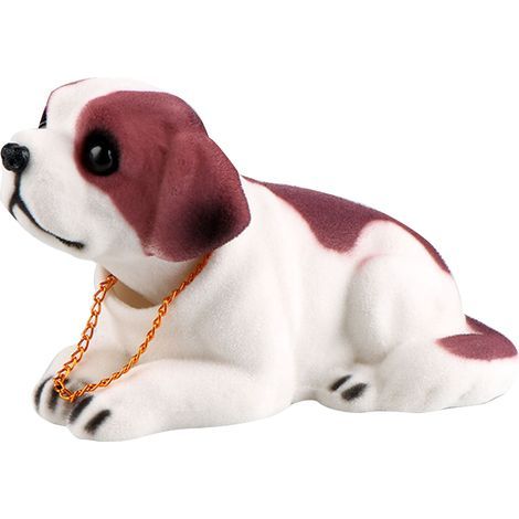 Ornamenti per auto a forma di cane con testa oscillante, simpatiche statuette di animali dei cartoni animati, decorazioni per cruscotto, scrivania o tavolino da caffè, tipo 2 (1/5)