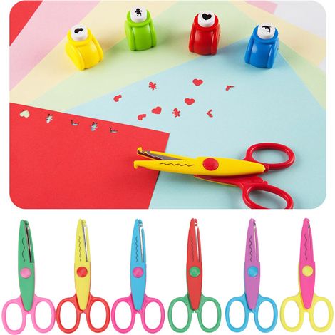 Album photo pour enfants en plastique coloré monobloc, ciseaux de sécurité pour découper le papier, outils de bricolage (1/5)