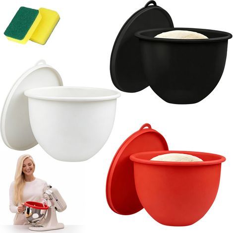 3 Rivestimenti in Silicone per Ciotola di Robot da Cucina con Testa Inclinabile 4,7 L (5 Qt) (1/5)