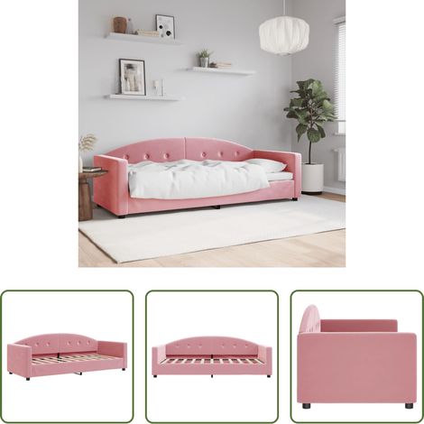 Sofa - Tagesbett Rosa 80x200 cm Samt (1/5)