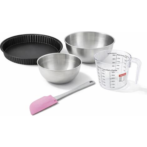 Set de 5 ustensiles de pâtisserie moule à gâteaux 2 bols spatule pâtisserie et verre doseur Spécial crountries Spécial crountries Zenker Spécial crountries (1/5)