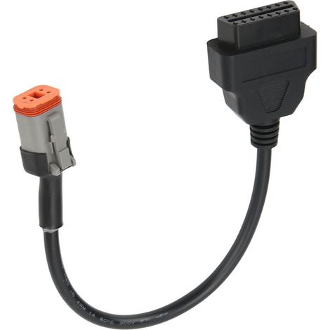 Câble de diagnostic OBD2 pour moto, convertisseur/lecteur de codes, adaptateur 12-24 V, connecteur 4 broches vers 16 broches (1/5)