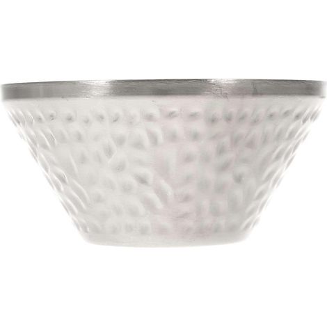 Saladier en acier inoxydable, bol à ramen, saladier décoratif pour légumes-12X12X6cm-Silver (1/3)