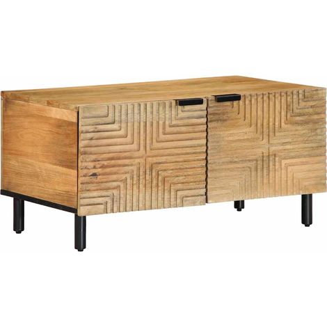 Couchtisch Braun 80x50x40 cm Massivholz Mango