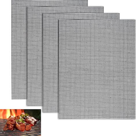 4 Stück Grillmatte 40x30 cm Antihaft Grillgitter für Gasgrill (1/5)