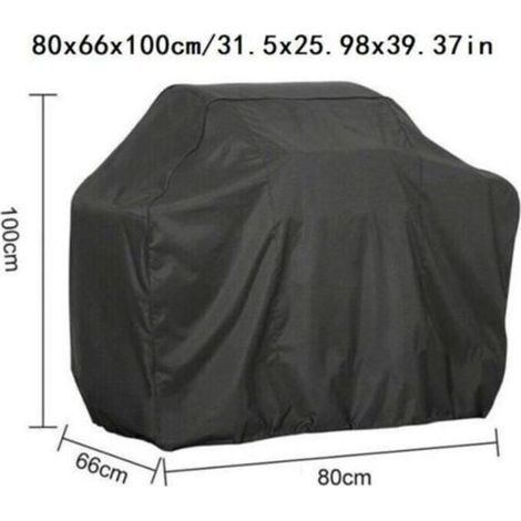 Housse pour mobilier de jardin 80x66x100cm Couverture De Barbecue Noir Couverture De Gril De Barbecue Extérieure Bâche De Bâche De Barbecue Imperméable Couvertures De Gril-- (1/5)