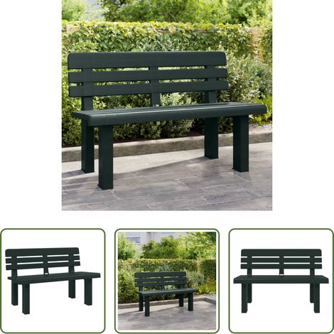 Terrassenbank - Gartenbank Grün 110x52x71 cm Polypropylen (1/5)