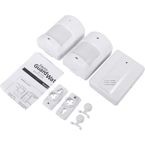 Capteur de mouvement alerte sans fil système sécurisé sonnette d'alarme pour la maison (1 récepteur 2 émetteur) (1/4)