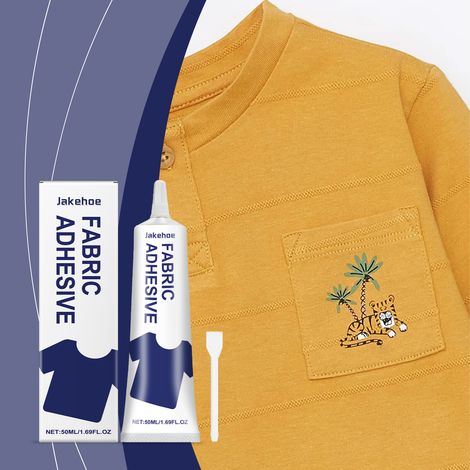 Portable, small, seamless fabric bonding supplies for home use - 50ml adhesive + small scraper -- BIEMMEDUE (1/5)