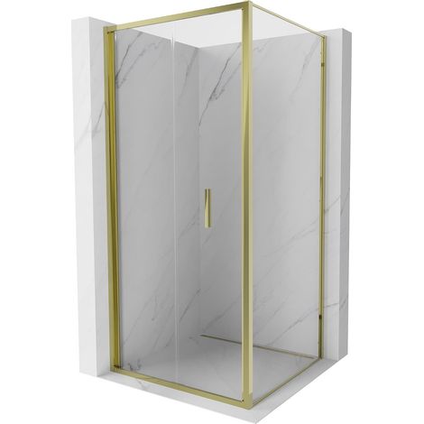 Mexen Exo faltbare Duschkabine 120 x 120 cm, transparent, gold - 816-120-120-50-00 (1/5)