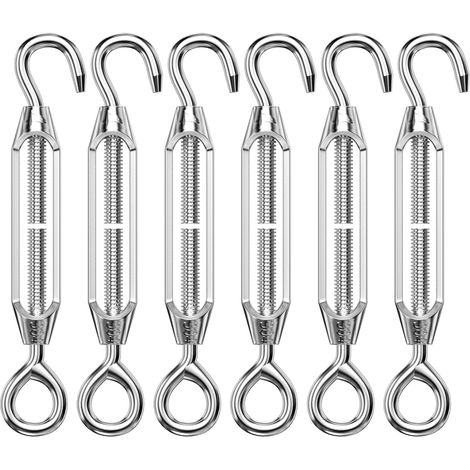 Stück Drahtgitterspanner, Gewindeseilspanner aus Edelstahl, Stahlseilspanner für Sonnensegel, Hochleistungs-Seilspannschlösser (1/5)