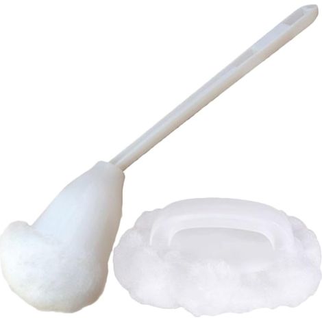 Brosse WC, blanc, nylon/ABS, pour céramique et entretien WC (1/5)