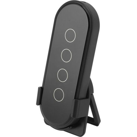 Tuya ZigBee Funk-Smart-Home-Schalter mit Fernbedienung, 4 Streifen, 12 Szenen, Schwarz