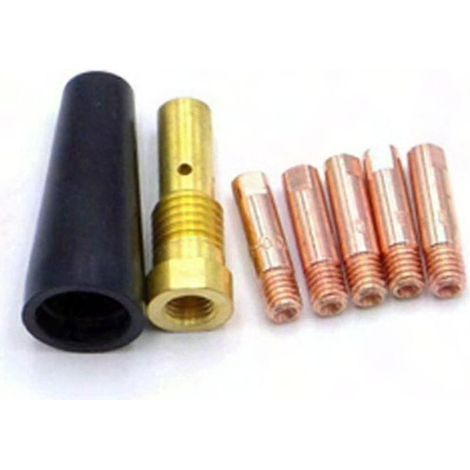 Buse de soudage MIG FC90 sans gaz - Lot de 7 embouts 0,9 mm, accessoires pour fil fourré, outillage de soudure (1/5)