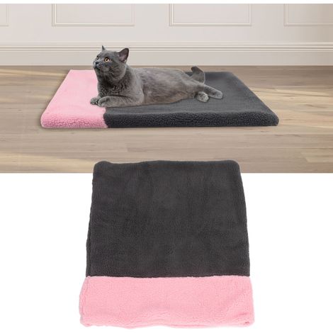 Sac de couchage/tapis chauffant pour chat/petit chien, rose rouge, idéal pour l'hiver. (1/5)