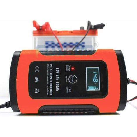 1 Chargeur de batterie intelligent, écran numérique, 12V 5-6A, protection multiple, pour voiture moto 4-100Ah (1/5)