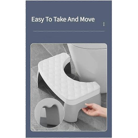 Badezimmeraccessoires für Erwachsene – Grauer, abnehmbarer Toilettenhocker