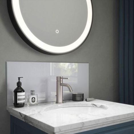 Splashback Pearl Shimmer Glass Bathroom Backsplash 250mmx500mmx4mm (1/5)