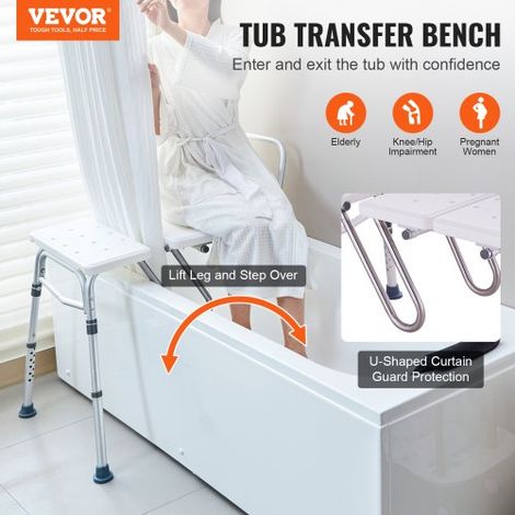 Banc de Transfert Baignoire Capacité 180 kg Sièges de Douche avec (1/5)