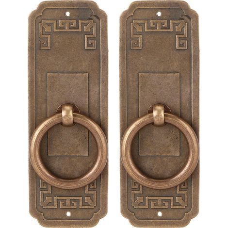 2 ensembles de boutons de traction de porte à trou unique, poignée de Style chinois pour quincaillerie de meubles d'armoire de cuisine 10cm (1/5)